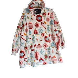 NWT THROWZY One Size JUNIOR MarloLorenza Kids Cozy Plush Hooded Blanket Wearable